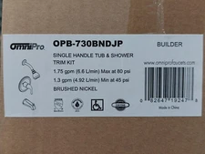 MATCO OPB-730BN TUB SHOWER TRIM IN BRUSHED NICKEL, SINGLE HANDLE