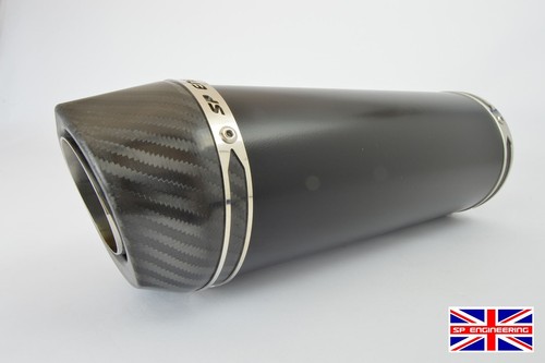 Honda CB500X Exhaust SP Diabolus Satin Black Stubby Carbon Outlet 2018-2021 - Picture 7 of 8