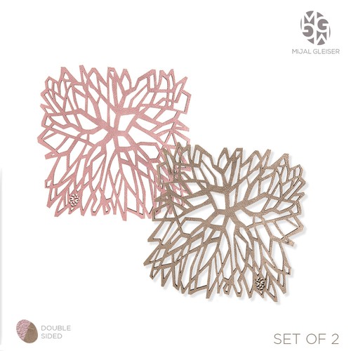 Mijal Gleiser Double Sided Trivets Hot Pads Pot Holder Laser Cut Set of 2 - Picture 46 of 58