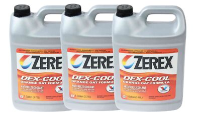 Valvoline Zerex 3 Gallons Coolant Antifreeze DEXCOOL Long Life Orange 3 x 1 Gal