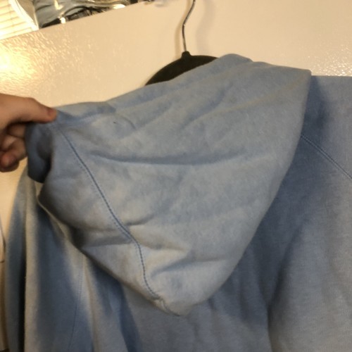 John Deere Womans Hoodie XL Blue Cotton Solid Full Zip Pockets Hooded Fleece - Picture 10 of 11