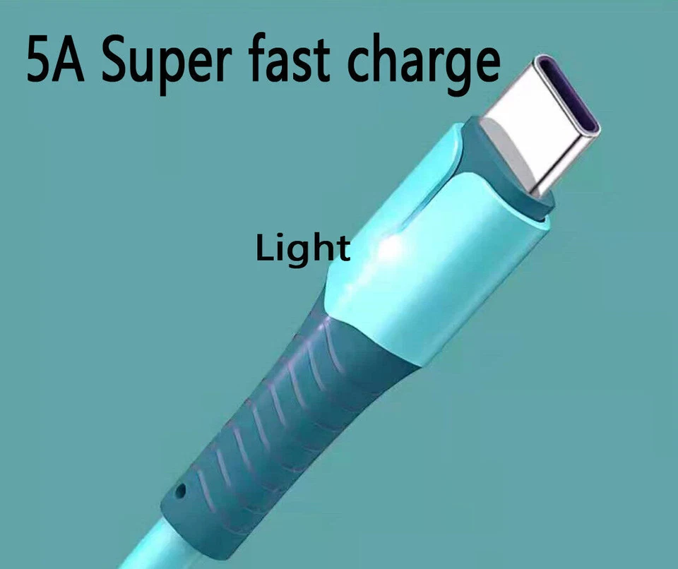 1 M 2M USB-C Cable Type C Lead Fast Charging Heavy Duty Phone Charger Data Sync - Image 4 of 4