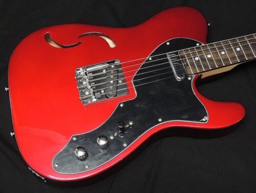 SCHECTER OL-PT-TH CAR Candy Apple Red Telecaster Thinline Type Guitar w/Gig Bag - Picture 3 of 7