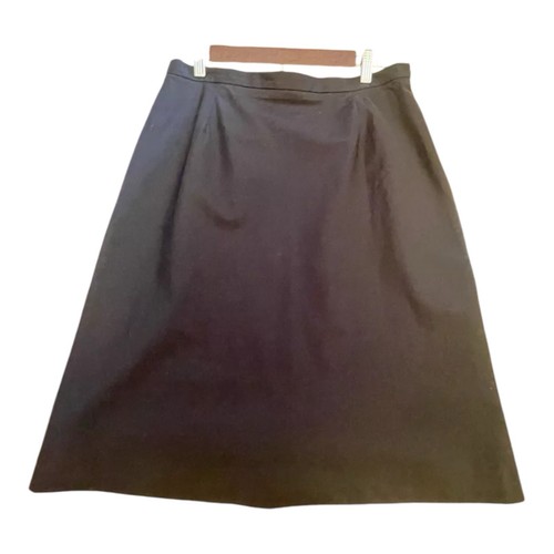 Brooks Brothers 346 Skirt Wmns 10 Black Cotton Lined Pencil Straight Office