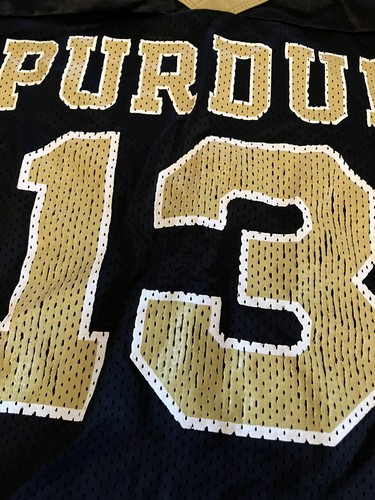 PURDUE BOILERMAKERS Football #13 Champion VINTAGE Black Size 44 Jersey USA MADE - Picture 4 of 5
