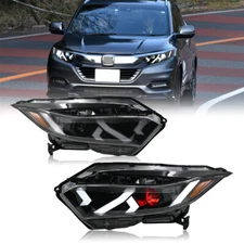 Red Devil Eye LED Headlights Fit For Honda HRV 2019-2022 Front Lamps Sequential