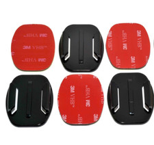 3 x Flat Surface Mounts with 3M Adhesive Pads Compatible with GoPro Camera
