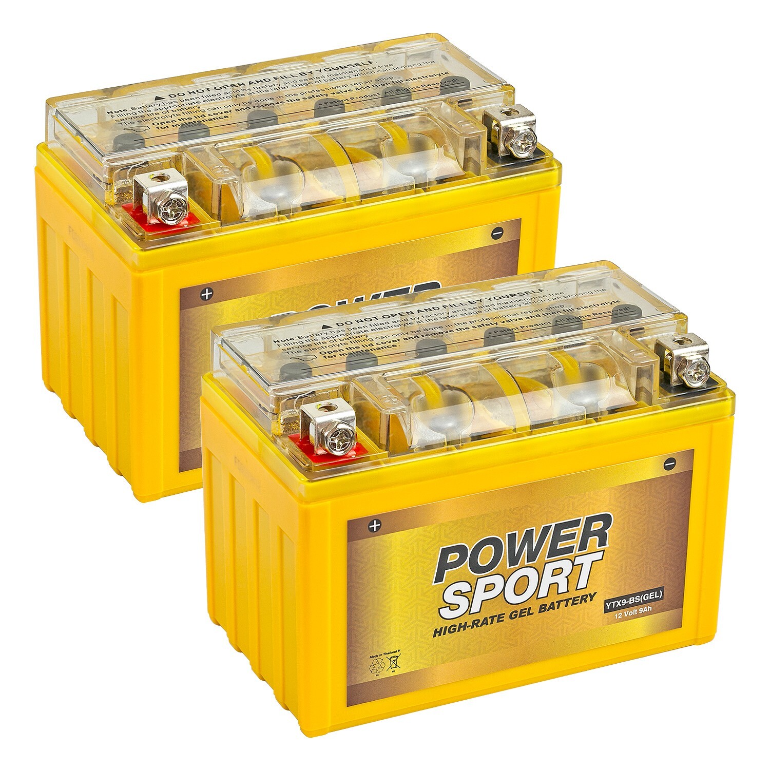 2 Pack YTX9BS Gel Battery for Suzuki ATV LTZ400 250 QuadSport 2003