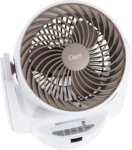 Ozeri OZF6 Brezza III Dual Oscillating 10in High Velocity Desk Fan, [3 COLORS] - Picture 7 of 18