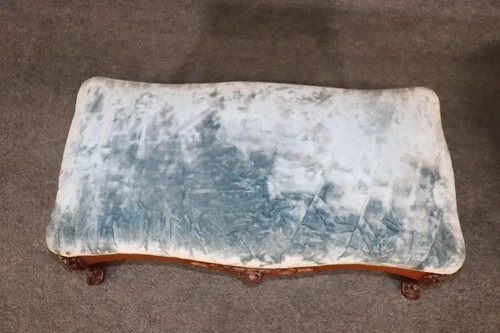 Pair of Rare Walnut American Victorian Foot Stools Attributed to Belter - Picture 11 of 15