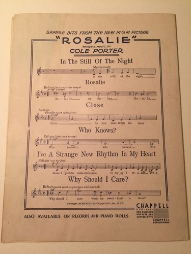 Rosalie Noten Cole Porter Nelson Eddy Eleanor Powell 1937 - Bild 8 von 8