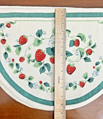 Tischsets 4er Set Vintage Floral Erdbeere 13" x 17" Vaccaro-Smith Indien - Bild 3 von 11