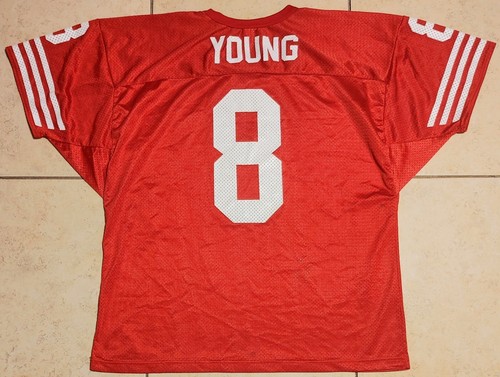 Vintage Wilson NFL Jersey San Francisco 49ers Esteve Young #8 Size XXL - Picture 10 of 17