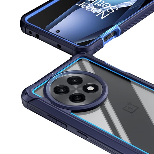 Case For OnePlus 13R 5G Built-in Screen Shockproof Full Body Clear Cover Blue - 第 1/8 張圖片
