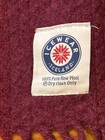 ICEWEAR European Collection 100% Pure Wool Plaid Blanket W/Fringe Dark Red Euc
