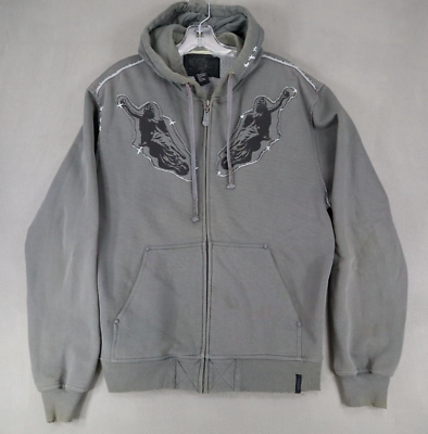 Vintage Caffeine Original NYC Full Zip Hoodie Sz L Rave Y2K 2000s