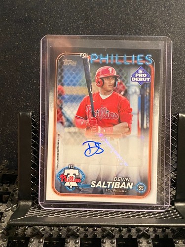 Devin Saltiban 2024 Topps Pro Debut  Autograph - Phillies - Picture 1 of 2