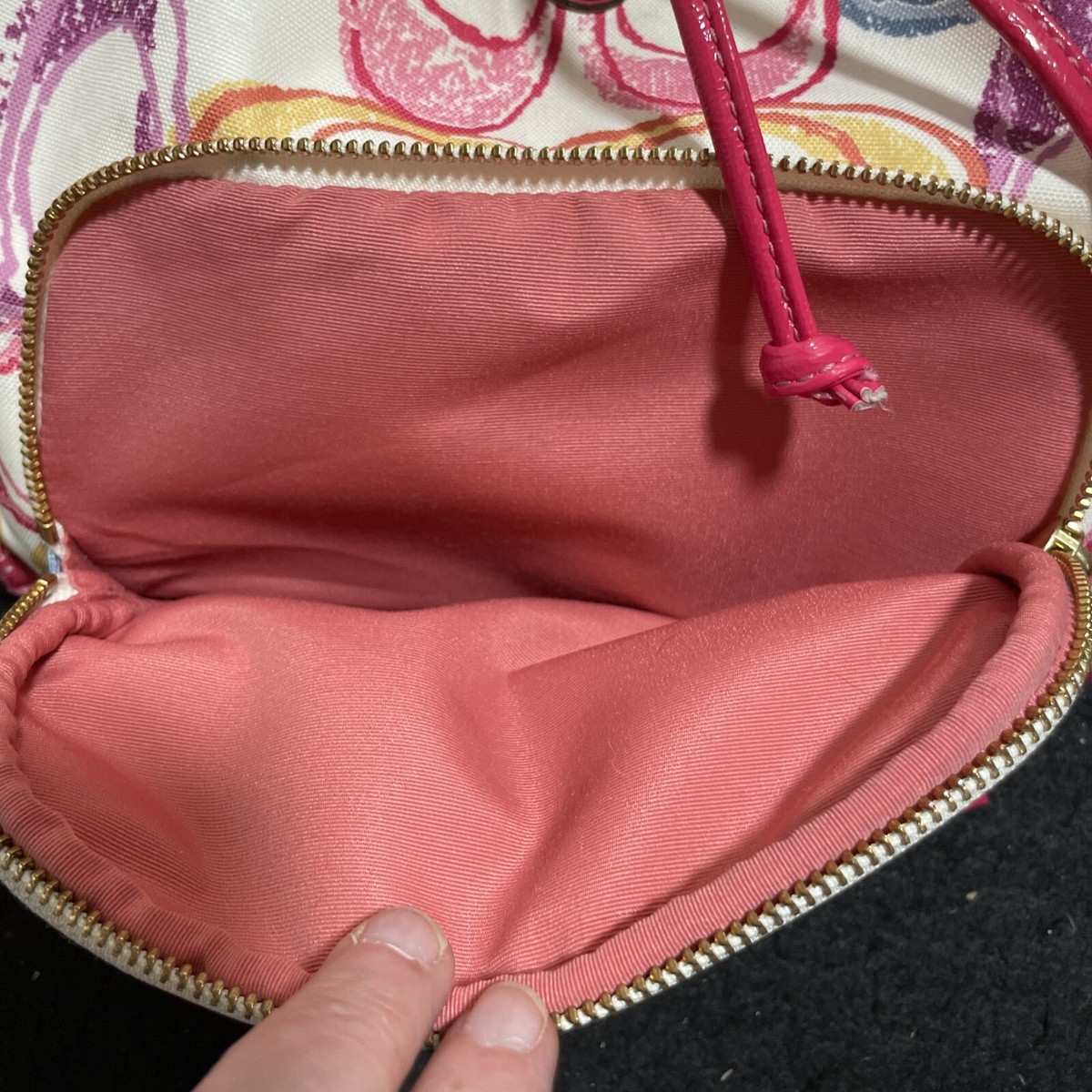 Coach Backpack Signature Scribble Poppy Canvas Hot Pink A1376