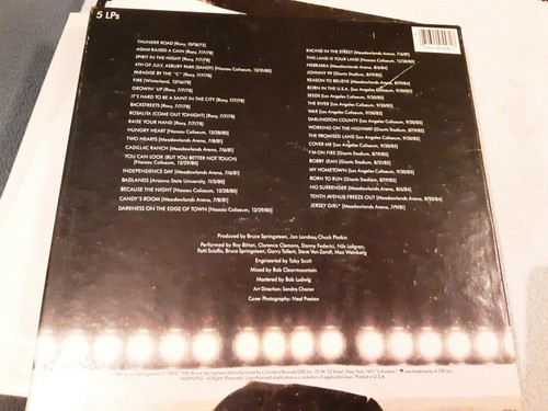 BRUCE SPRINGSTEEN & THE E STREET BAND LIVE/1975-85 VINYL BOX SET 5 VINYL records - Picture 10 of 10