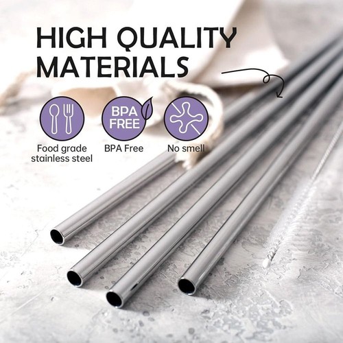 6Pcs/Set 10mm Stainless Steel Straw Cup Replacement Straw Drinking Use - Picture 4 of 16