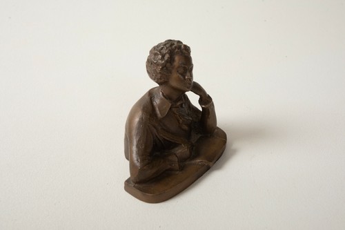 Bronze Sculpture Librarian Author Woman (A4L) Quill Thinker African American - Picture 2 of 11