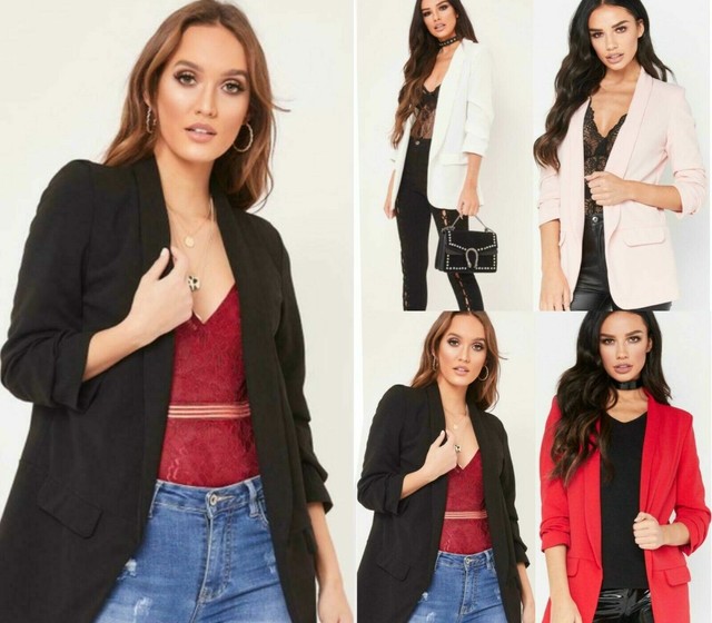 New Womens Ladies Frill Ruffle Long Sleeve Open Front Duster Coat Jacket Blazers New Womens Ladies Frill Ruffle Long Sleeve Open Front Duster Coat Jacket Blazers