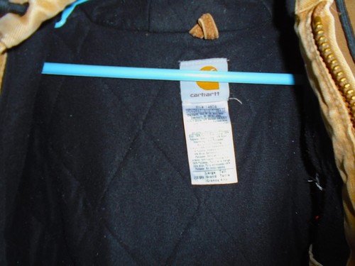 Giacca da lavoro uomo vintage Carhartt J130 BRN marrone con cappuccio taglia LT full zip marrone - Foto 5 di 11