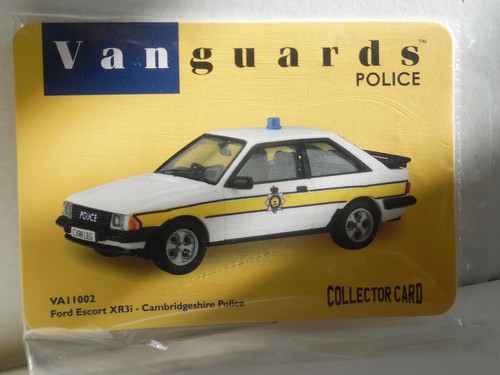 Vanguards VA11002 `FORD ESCORT XR3i, `CAMBRIDGESHIRE POLICE` 0463 of 1500.NEW  - Picture 11 of 12