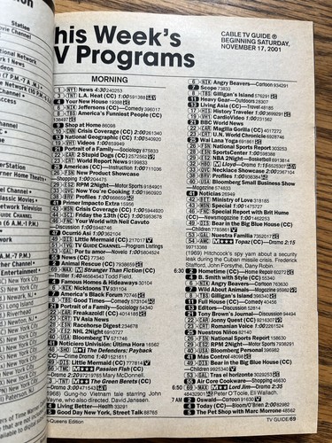 TV Guide Nov 17-23 2001 Friends & Lovers Jennifer Aniston David Schwimmer NY ED - Picture 3 of 4
