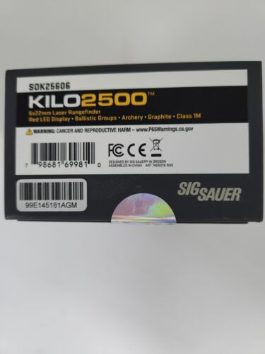Sig Sauer Kilo2500 LRF 6x22 Red LED Laser Rangefinder SOK25606 - Picture 6 of 6