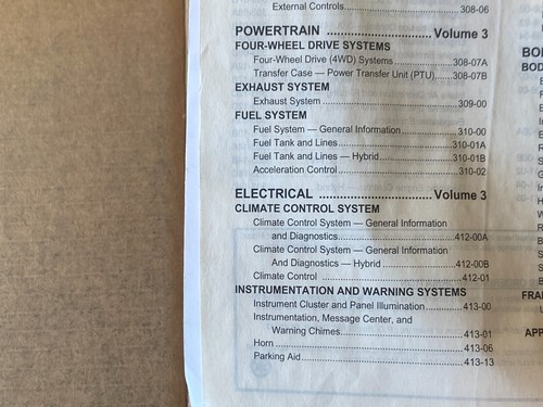 2011 Ford Fusion Milan MKZ Hybrid Factory Shop Service Repair Manual - Volume 3 - Picture 3 of 6