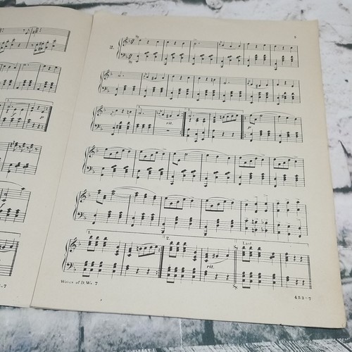 WAVES OF THE DANUBE WALTZES Vintage MUSIC SHEET PIANO 453 Ivanovici - Picture 3 of 5