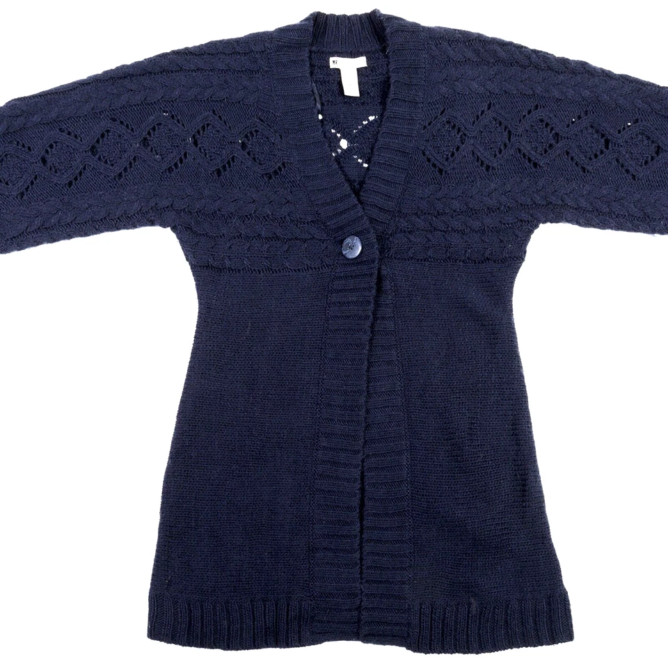 Lagenlook Kimono Boho VTG Soft Wool Big Button Valerie Bertinelli Women M - Image 2 of 4