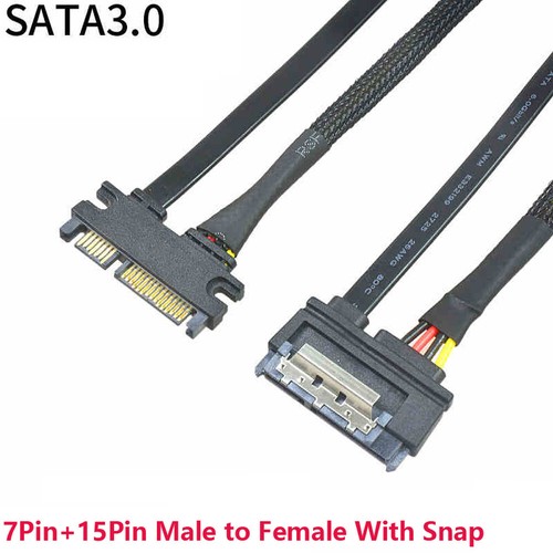 3.0 SATA 7+15Pin Male to Female Data Power Combo Extension Cable for SSD,HDD,PCI - Picture 12 of 13