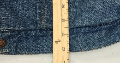 Mens Vintage Wrangler Distressed Denim Jacket Faux Fur Lining USA Made Size 38 - Picture 13 of 20