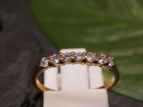 Feiner 925 Sterling Silber Ring Vergoldet BEE Schmal Halbmemoryring 1,725 cm - Bild 2 von 9