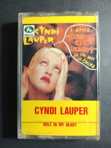 Cyndi Lauper Hole In My Heart cassette single sealed +insert - Picture 3 of 4