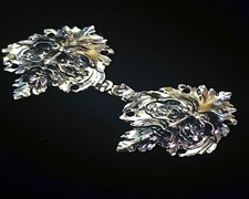 Greenman cloak clasp in silver sew on style