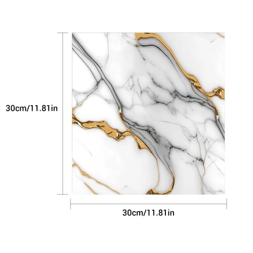 1~30 PCV Self-Adhesive Marble Tiles Sticker Stick On Wall Floor Kitchen Bathroom - Picture 25 of 28