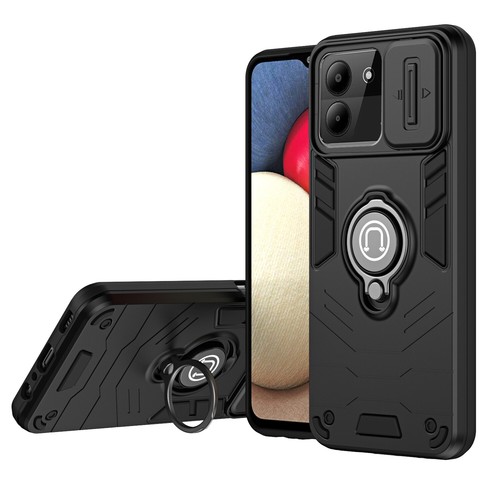 Para ZTE Blade A54, Lujo Antigolpes Cámara Deslizable Cubierta Soporte Anillo Estuche - Imagen 7 de 21