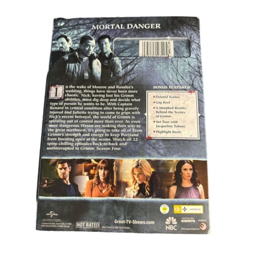 Grimm Season 4 DVD W Slip Cover David Giuntoli Brand New SEALED Cut UPC - Picture 3 of 6