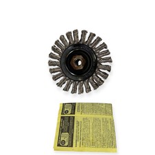 United Abrasives 03374 5 x .20 SS 5/8-11 Wire Wheel Threaded Regular Twist Knot