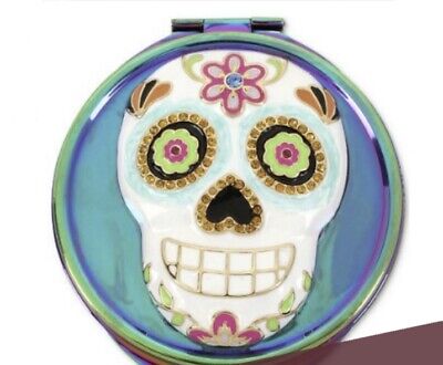 35 Betsey Johnson Multi Stone Sugar Skull Compact Mirror C1 889295236789 35 Betsey Johnson Multi Stone Sugar, Sugar Skull Compact Mirror