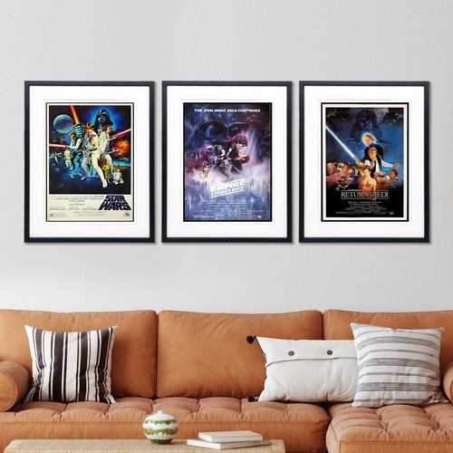 Star Wars Trilogy Movie Posters Set Of 3 - Classic Star Wars Room Decor For Men - Picture 4 of 7