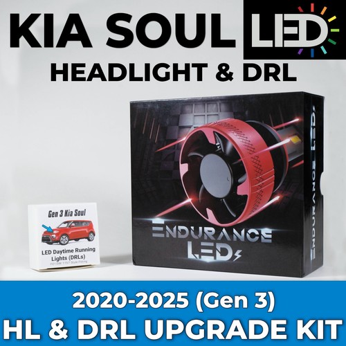 2020-2025 KIA Soul LED Headlight (HL) & Daytime Running Light (DRL) Upgrade Kit - Picture 1 of 10