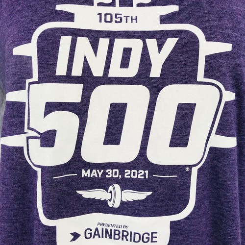 Indianapolis 500 2021 Shirt Womens Large Purple Gainbridge Crown Royal Indy Car - Picture 4 of 10