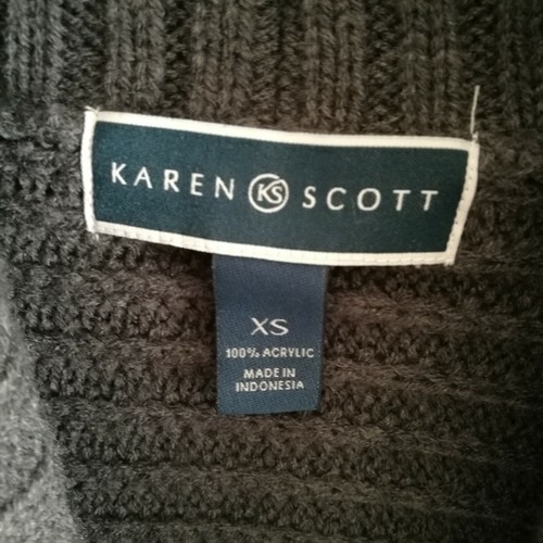 KAREN SCOTT WOMEN'S SZ XS FRONT CARDIGAN BELT KNITTED SWEATER Pre-owned - Picture 3 of 11