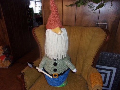 Garden Gnome Geese Outfit Crochet Geese Clothes Outdoor Statue Dress - Picture 1 of 4