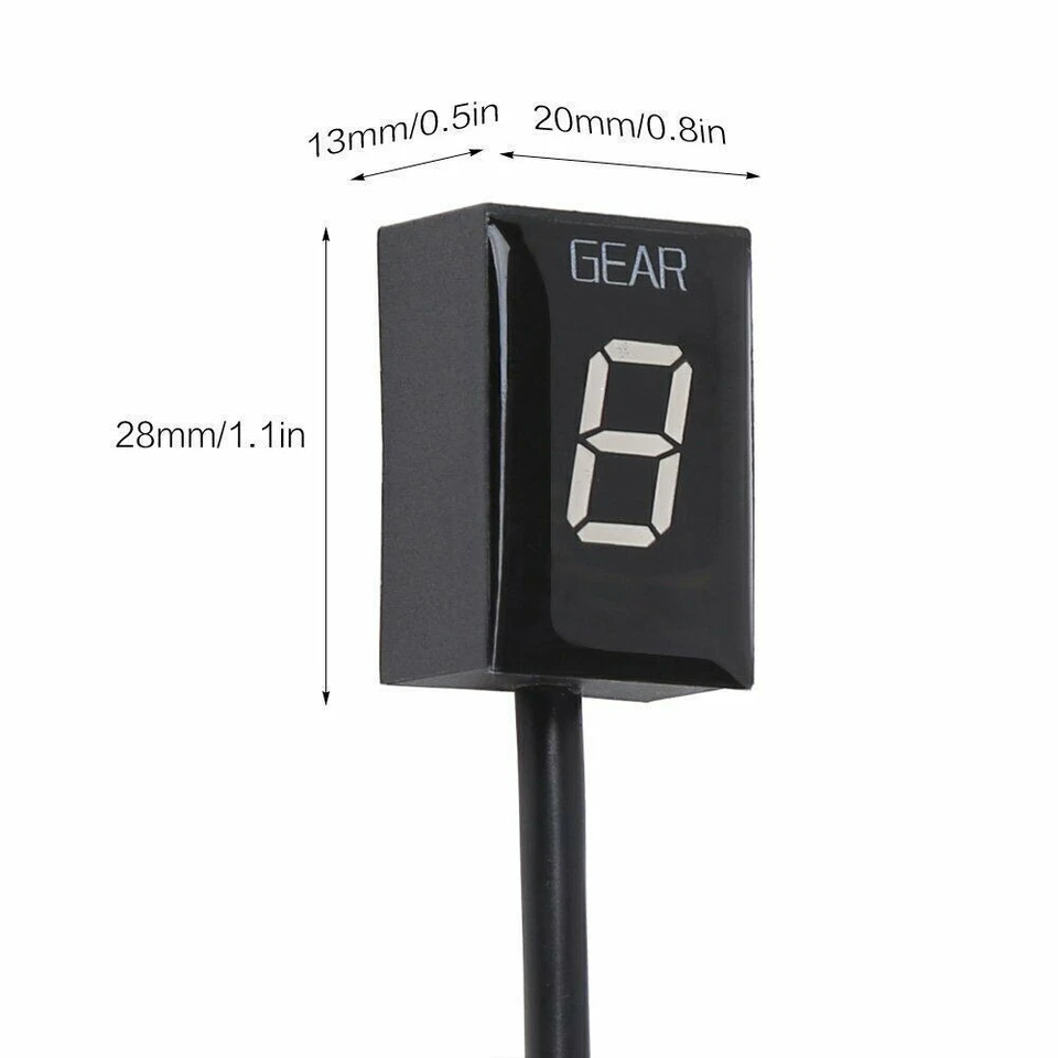 Motorcycle Red LED Gear Indicator Fit For YAMAHA YZF R1 R6 FZ8 Mt03 MT-01 Fzs600 - Image 3 of 4