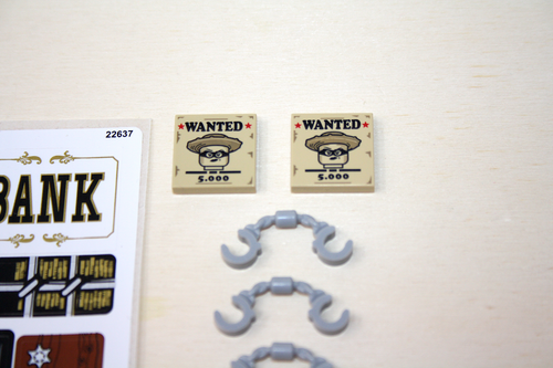 LEGO LONE RANGER, Western Pack, LEGO®-Fliesen, Waffen, Aufkleber  aus Set 75094 - Bild 2 von 3